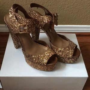 Gold High Heels